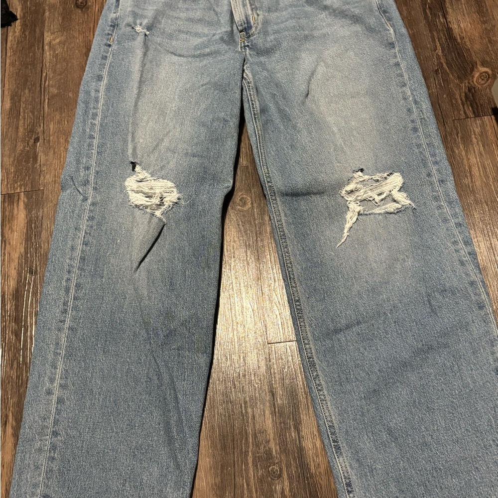 Classic Blue Distressed Men's Jeans